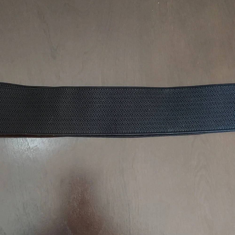 Ava & Viv Black Elasticized Belt w/ Silvertone Interlocking Closure Size 2X NWT - Picture 12 of 16